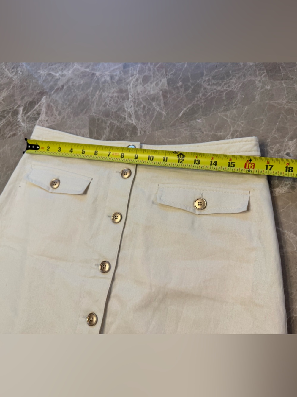J . CREW Linen-blend Button-through
A-line Skirt size 8 - Picture 8 of 14